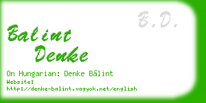 balint denke business card